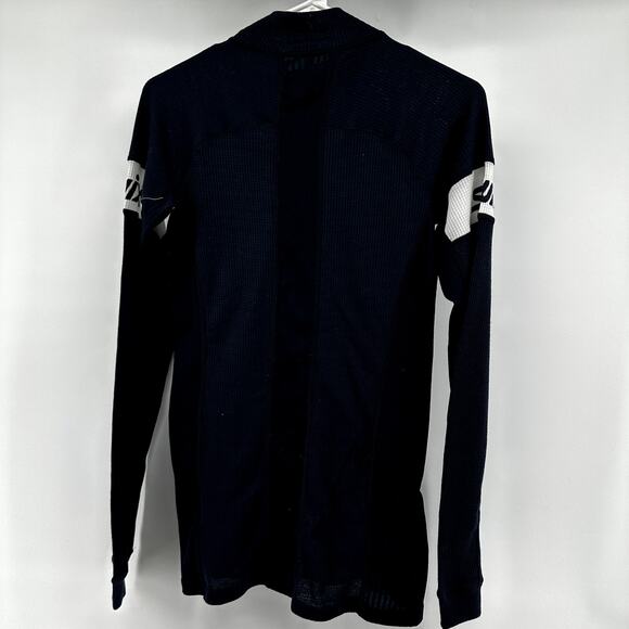 Swix RaceX Warm Bodywear Half Zip Top Base Layer Merino Wool Navy Blue Large - Picture 7 of 7